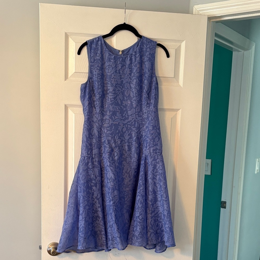 Tommy Hilfiger Lavender Floral Jacquard Fit & Flare Midi Dress